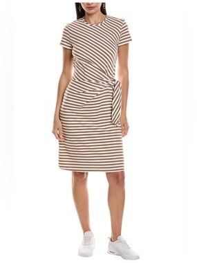 j mclaughlin Elora Tie Dress in Mini Bangle Stripe Brown SZ XL Catalina Cloth
